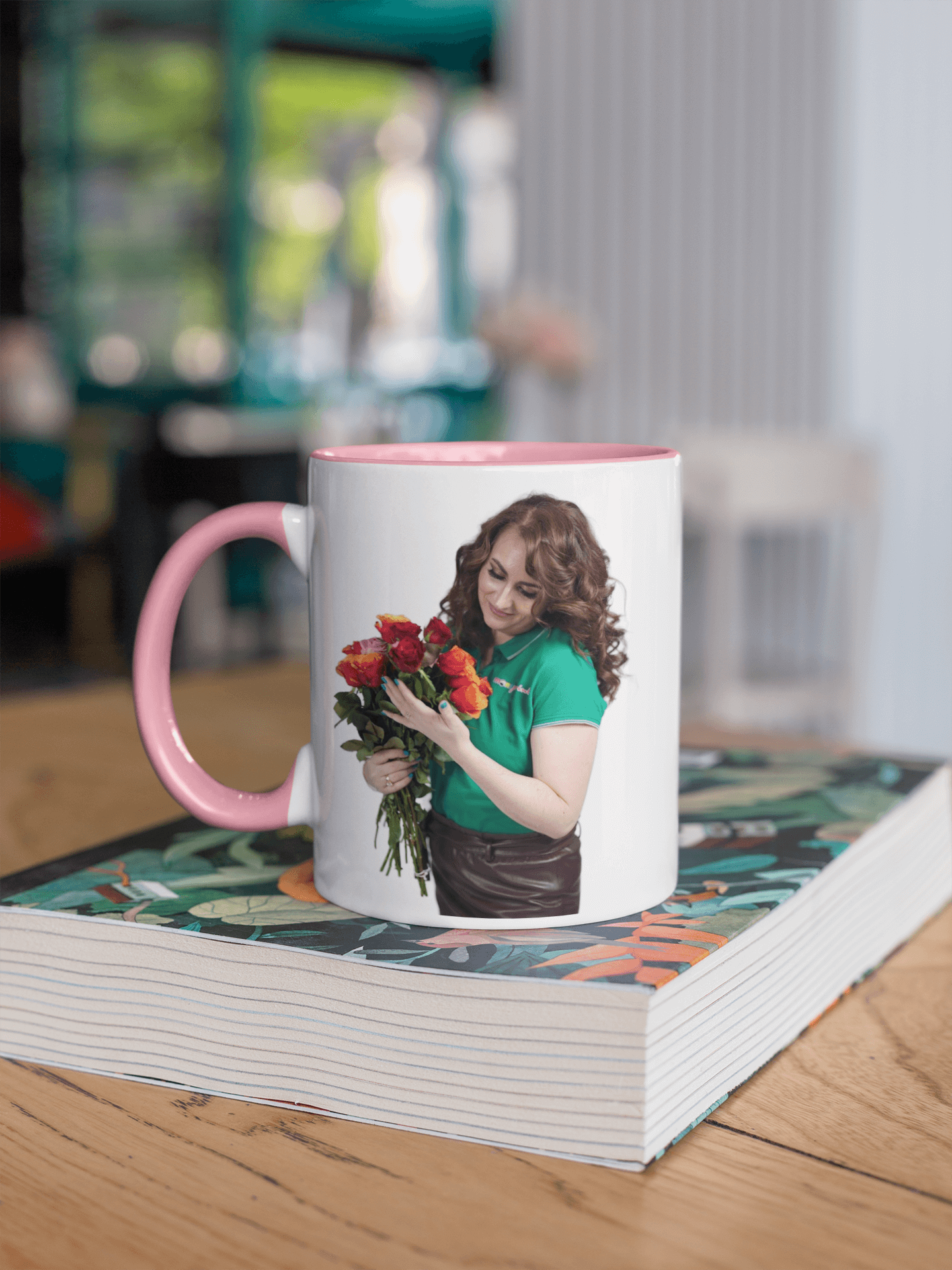 Cana Personalizata cu interior si maner roz